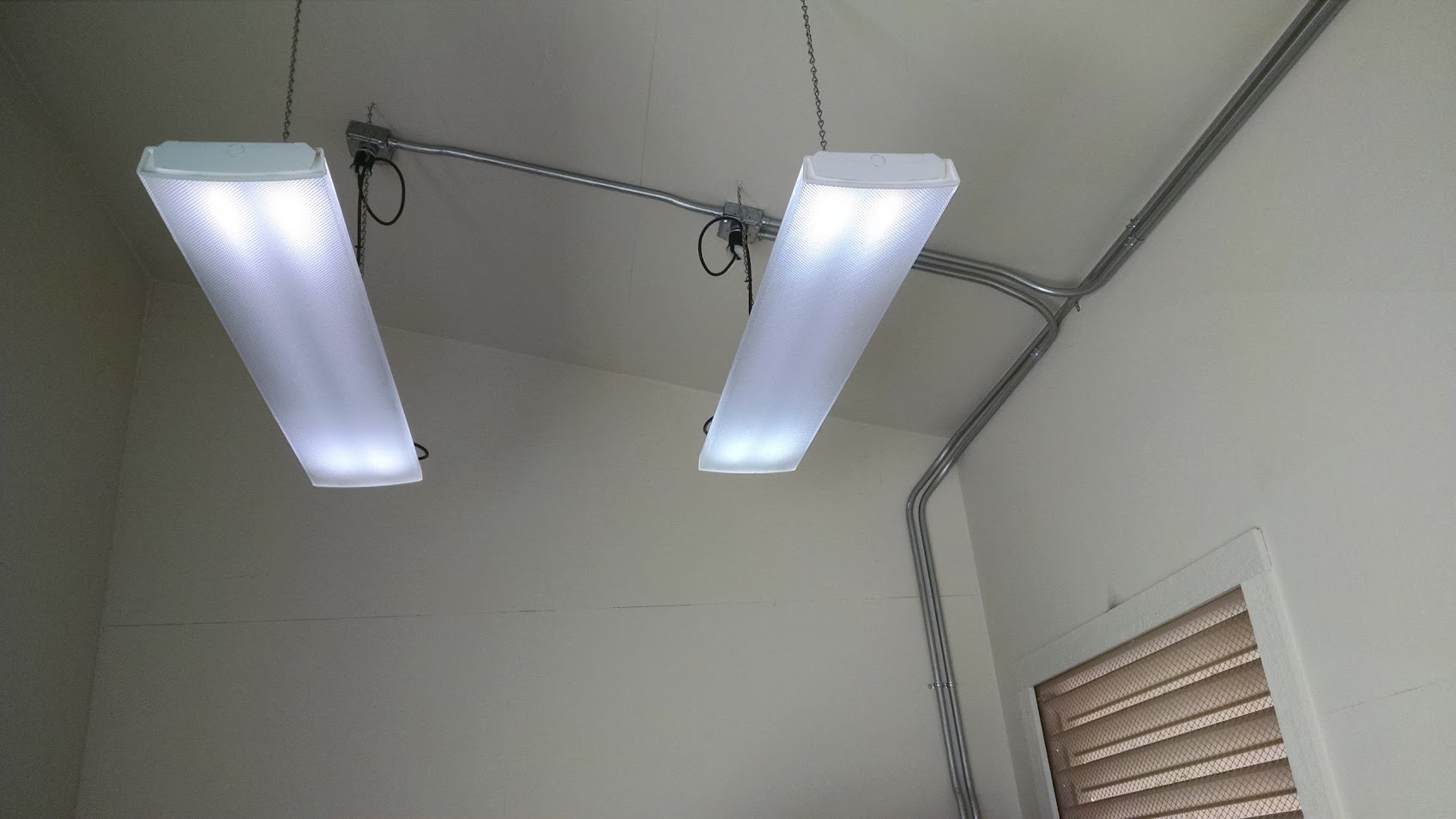 Florescent Lights and Electrical Piping